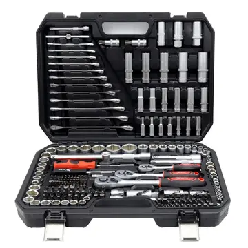 Jogo de Ferramentas Encaixe 1/2" 3/8" 1/4" com 216 Peças e Maleta MTX