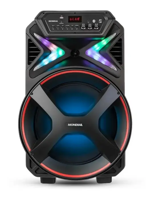 Caixa Amplificada Connect Lights Plus Cm-700 Mondial Cor Preto