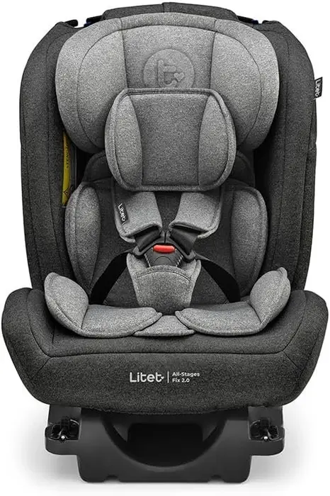 Cadeira para Auto Isofix Litet All Stages Fix 2.0 Preta e Cinza - BB452
