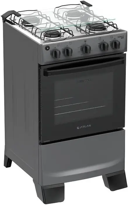 Fogão com Grade Deslizante e Acendimento Automático - Forno Limpa Fácil