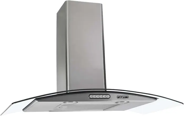 Coifa de Parede Fogatti Vidro Curvo Slim Inox 80cm 220V