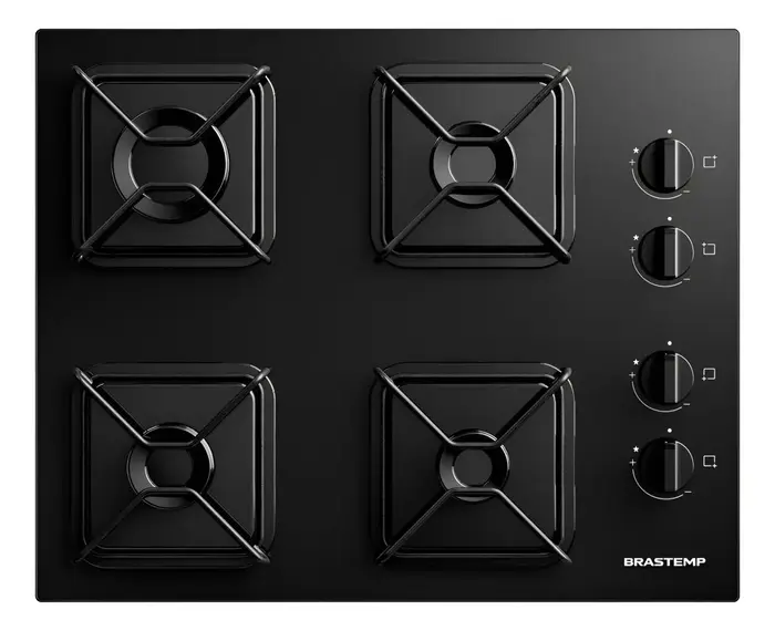 Cooktop 4 Bocas Brastemp com Superfície de Vidro Temperado
