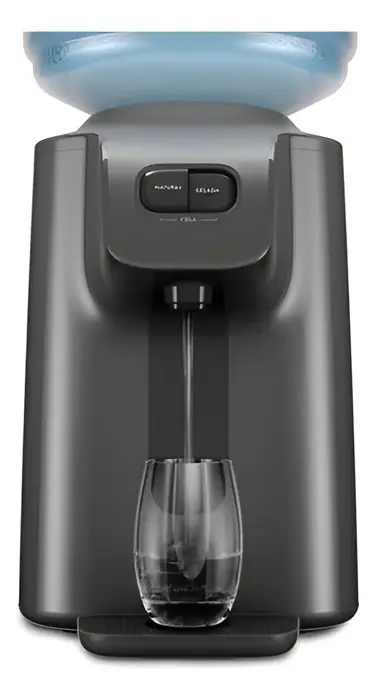 Bebedouro de Mesa Gelada Fria e Natural - Compressor - 10L ou 20L - Cinza Grafite - 127/220V