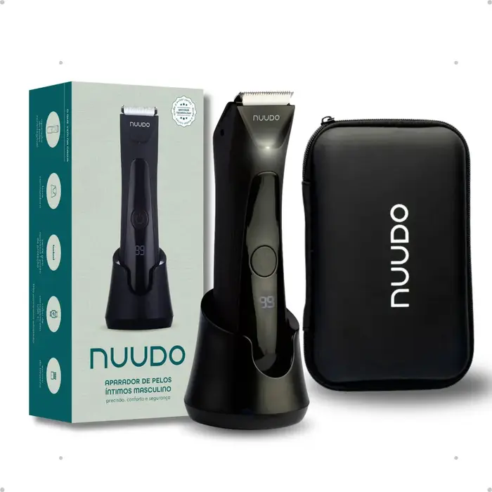 Aparador de Pelos Elétrico Íntimo Masculino Nuudo - Sem Fio com Estojo