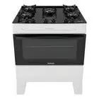 Fogão Itatiaia Electra Glass Plus de 5 Bocas Branco com Mesa de Vidro e Bivolt