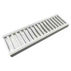 Conjunto Grelha e Porta Grelha Veicular Plástico Cinza 15x50cm LGMais