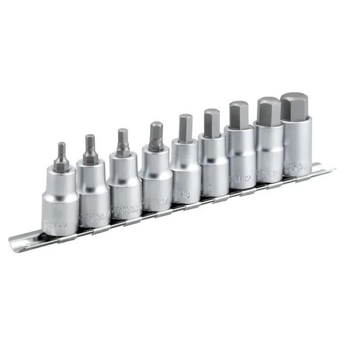 Jogo de Soquetes Hexagonais 4 a 17mm 9 Peças Vonder