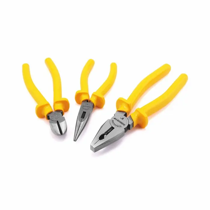 Jogo de Alicates 3 Peças Universal 8″ Bico e Corte 6″ Robust