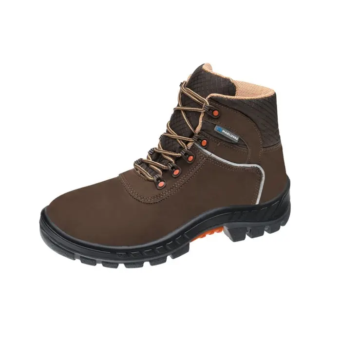 Bota Premier Marrom Cano Médio Bico Plástico Marluvas