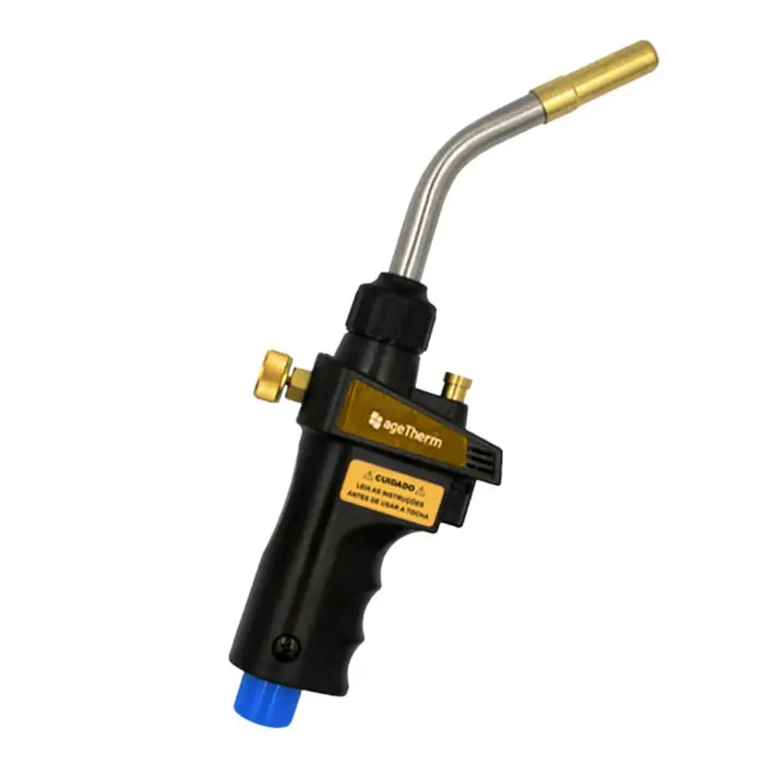 Maçarico Automático Portátil Bico Regulável 360º Gás Map/Propano AGT