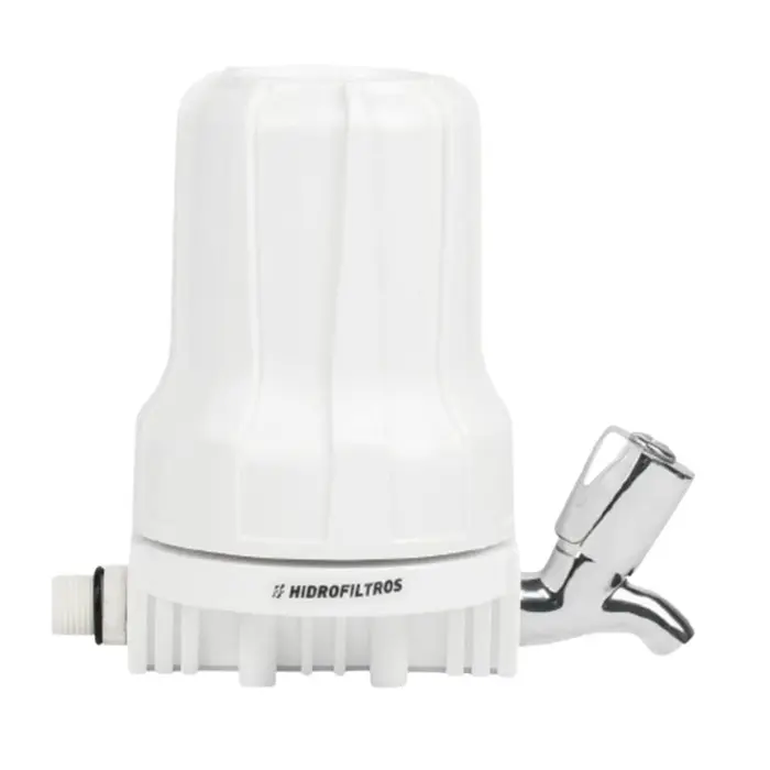 Filtro com Torneira e Carvão Ativado Branco 5″ 80L/H Hidrofiltros