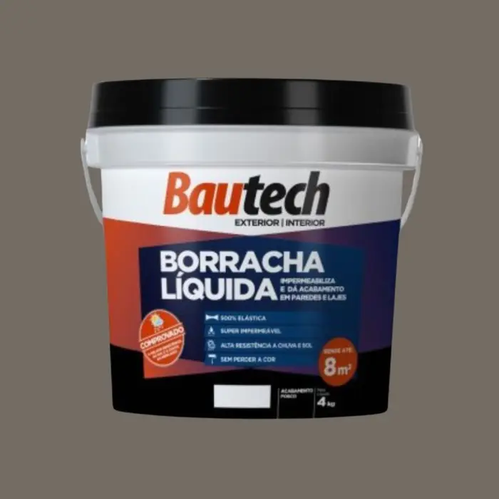 Tinta Impermeabilizante Acrílica Borracha Líquida 4Kg Bautech