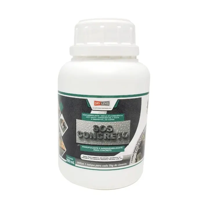 Impermeabilizante Hidrofugante SOS Concreto 200ml Drylevis