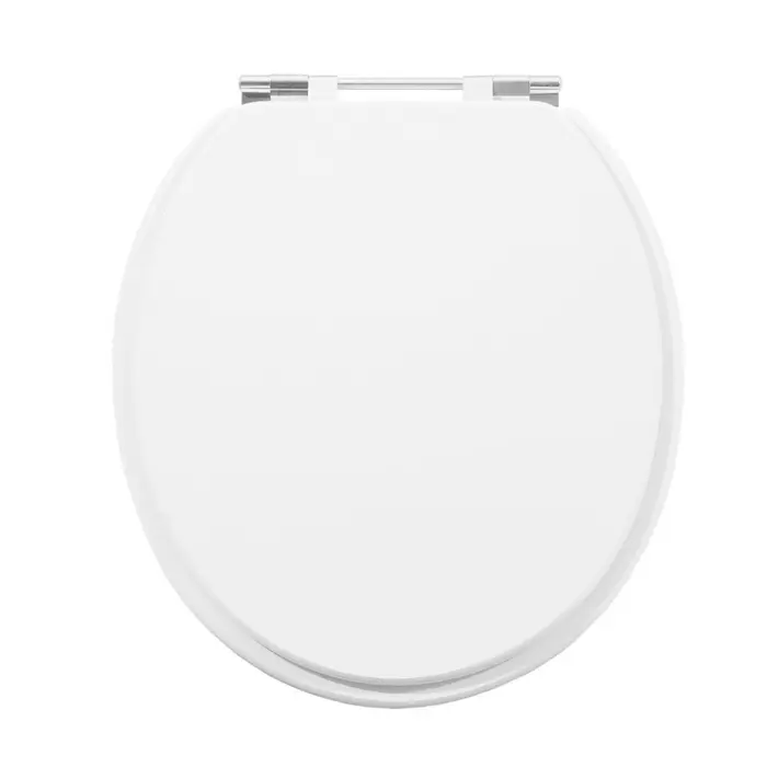 Assento Sanitário Convencional MDF Laqueado Oval Branco