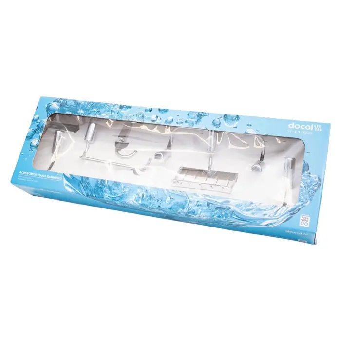 Kit Acessórios para Fixar Inox Idea com 5 peças Cromado