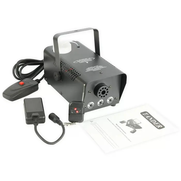 Máquina de Fumaça 600w 3 Leds 1 Watt RGB Controle sem Fio 110v