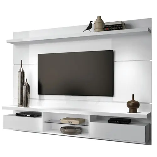 Painel Home Suspenso Livin 2.2 para TVs de até 60 Pol 2 Portas basculantes Branco – 6252