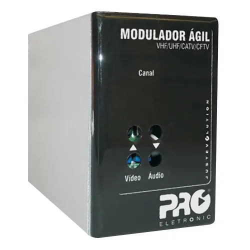 Modulador ágil VHF/UHF/CATV/CFTV Impedância de 75 Ohms