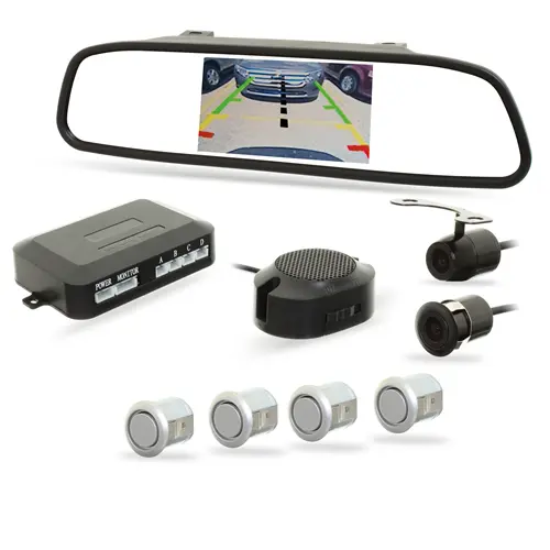 Sensor de Estacionamento com Retrovisor, LCD e Câmera de Ré – H-Tech