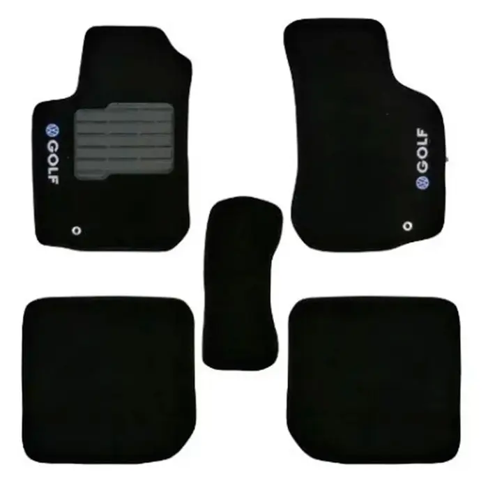 Tapete Carpete Preto 3mm para Golf 1999 a 2006 com 5 Peças SAMARA CAR-03 315