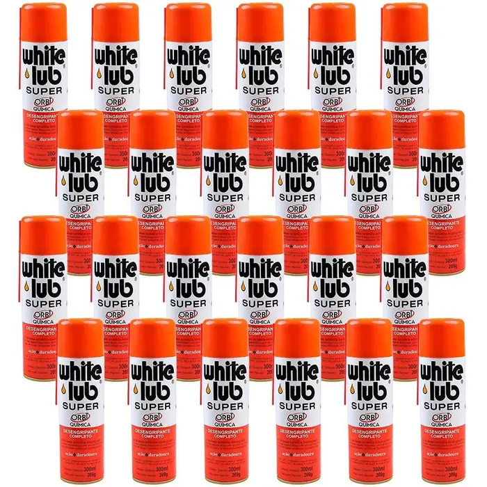 Kit Desengripante Spray Super 300ml com 24 Unidades WHITE LUB-K-9583