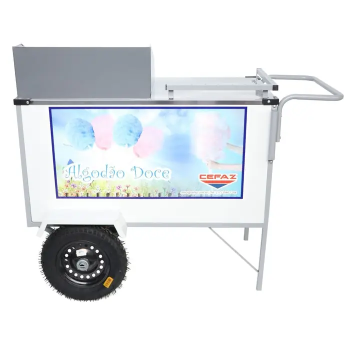 Carrinho de Algodão Doce BL36P-T com Rodas e Toldo CEFAZ-BL36P/T