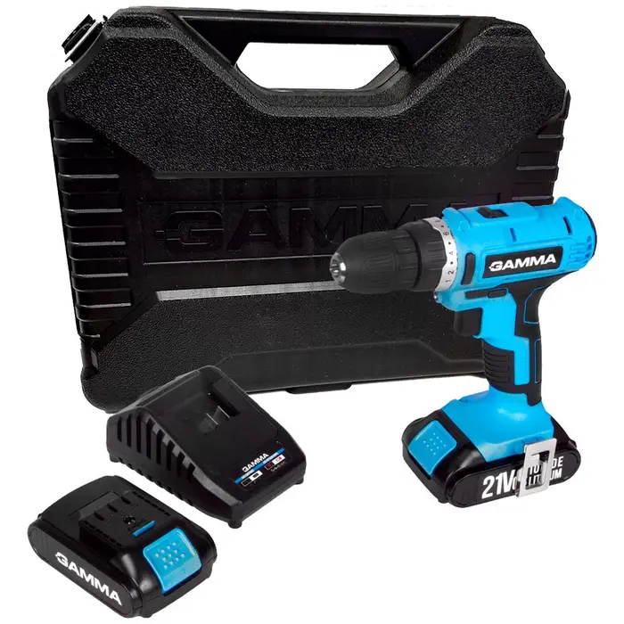 Parafusadeira/Furadeira a Bateria 10mm 21V com 2 Baterias Carregador e Maleta GAMMA-G12103